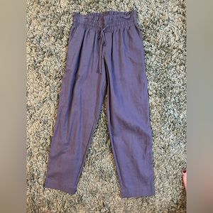 Cropped linen pants